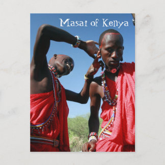 Carte Postale Massai Groom se prépare pour son Mariage au Kenya