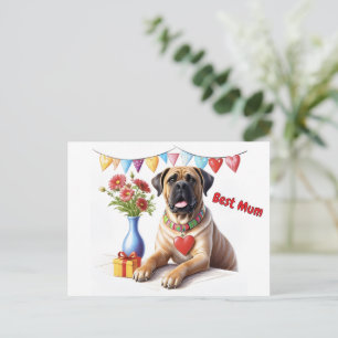 Carte Postale Mastiff lors d'une fête