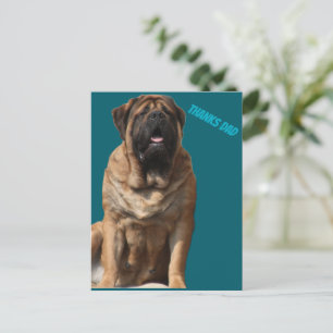 Carte Postale Mastiff Meilleurs amis de la fête des pères 
