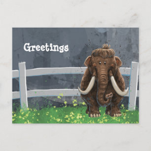 Carte Postale Mastodon de la parade animale