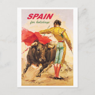 Carte Postale Matador et bull. La tauromachie. Espagne pour les