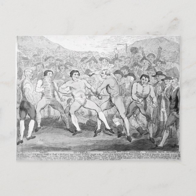 Carte Postale Match de boxe entre Thomas Futrell et John (Devant)