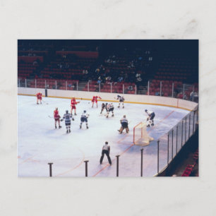Carte Postale Match vintage de hockey sur glace