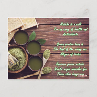 Carte Postale Matcha Poem Postcard
