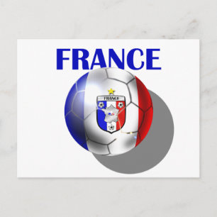 Carte Postale Matériel de football français pour les fans frança