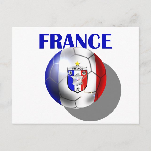 Carte Postale Matériel de football français pour les fans frança (Devant)