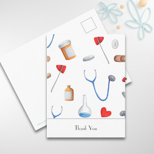 Carte Postale Matériel d'hôpital Merci au docteur ou à l'infirmi