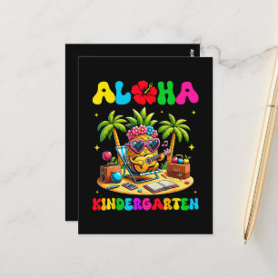 Carte Postale Maternelle Aloha Ananas Hawaï Rentrée Scolaire