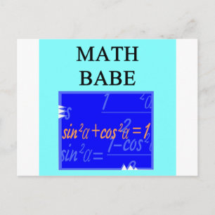 CARTE POSTALE MATH BABE