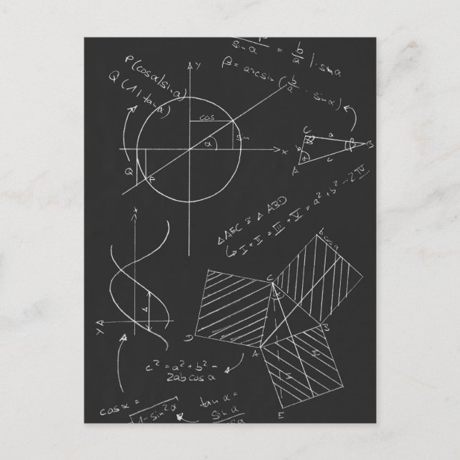 Carte Postale Math blackboard (Devant)