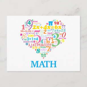 Carte Postale Math du cœur