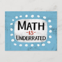 Carte postale Math Is Underrated