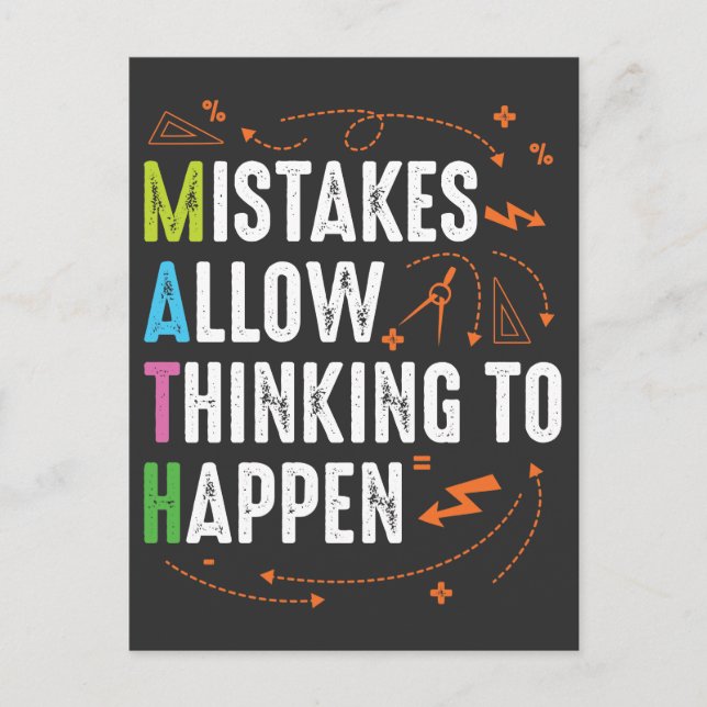 Carte Postale Math Lover enseignant algèbre géométrie (Devant)