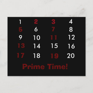 Carte postale Math Prime Time