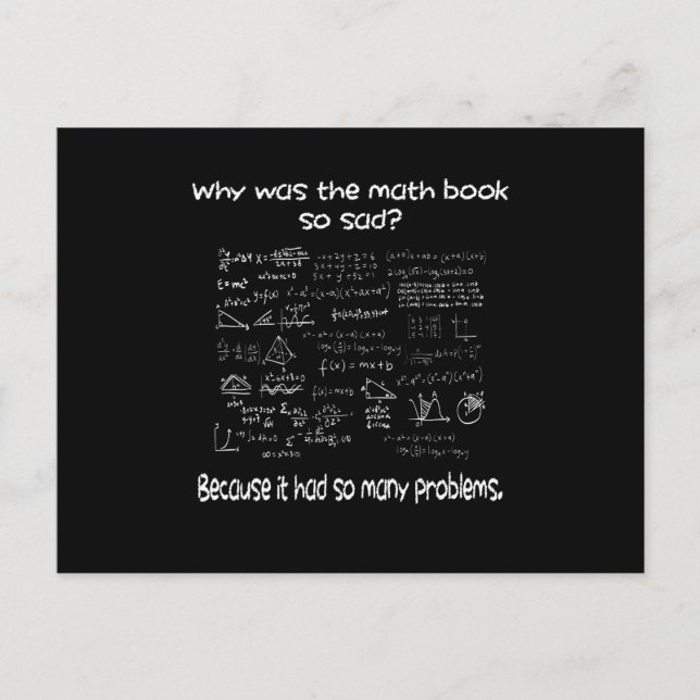 Carte Postale Math Quel est votre problème ? (Devant)