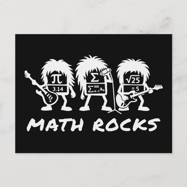 Carte Postale Math Rocks Academic Rock Band Humor (Devant)