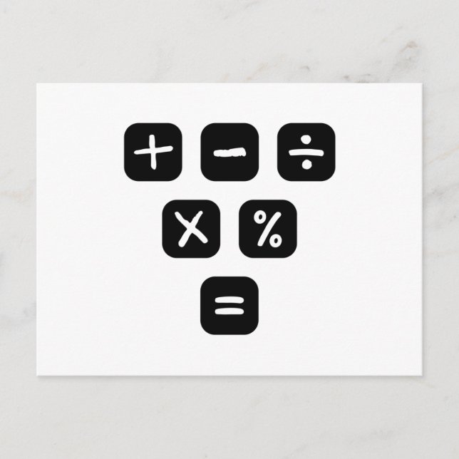 Carte Postale Math Symbols mathematical Signs (Devant)