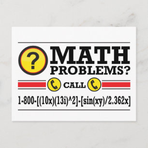Carte Postale Math Tutoring Humor Gift