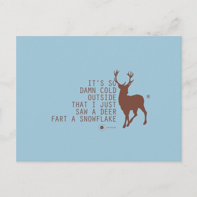 CARTE POSTALE MATH WEAR — FROID ™ (Devant)