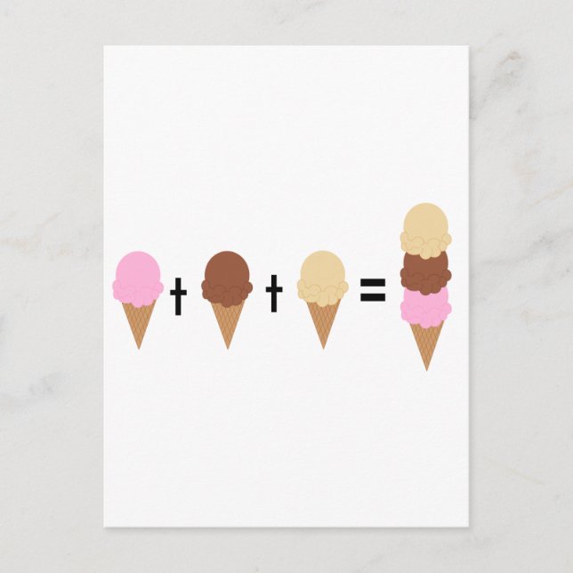 Carte Postale Mathe de crème glacée (Devant)