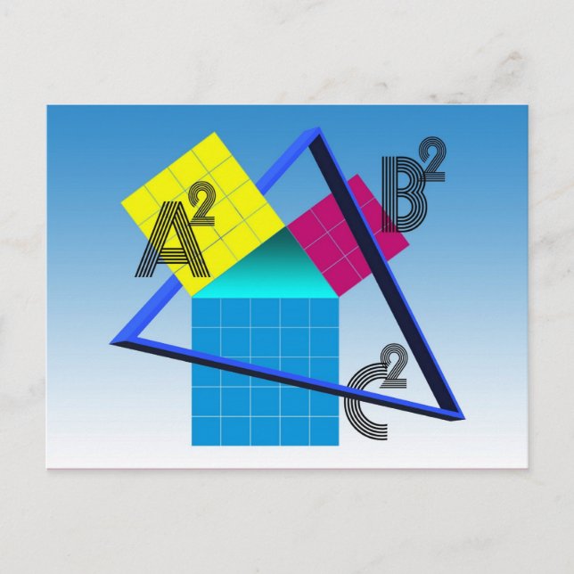 Carte Postale Mathematics, colorful design (Devant)