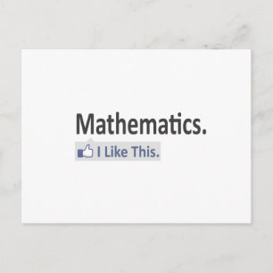 Carte Postale Mathématiques... J'Aime Ça