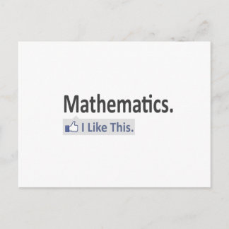 Carte Postale Mathématiques... J'Aime Ça