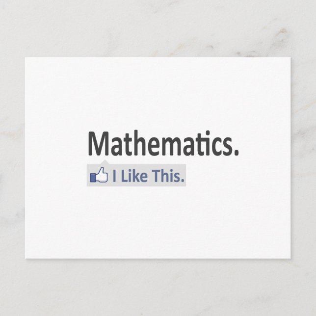 Carte Postale Mathématiques... J'Aime Ça (Devant)