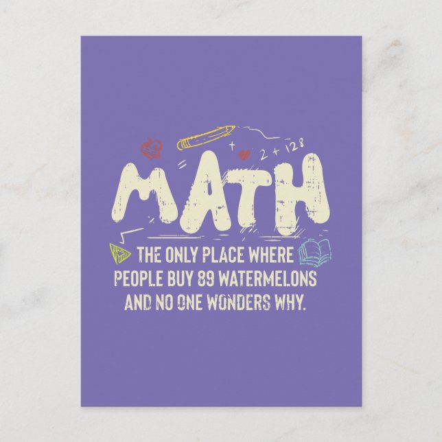 Carte Postale Mathématiques Mathématiques Mathématiques Math Ens (Devant)