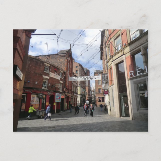 Carte Postale Mathew Street à Liverpool (Devant)
