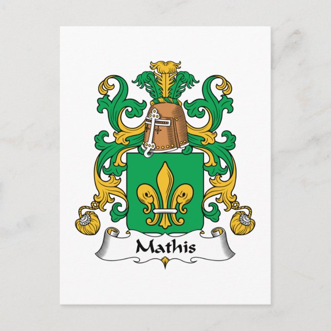 Carte Postale Mathis Family Crest (Devant)