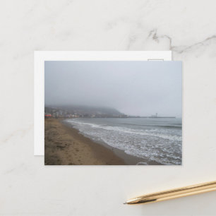 Carte Postale Matin Brumeux sur la plage de South Bay, Scarborou