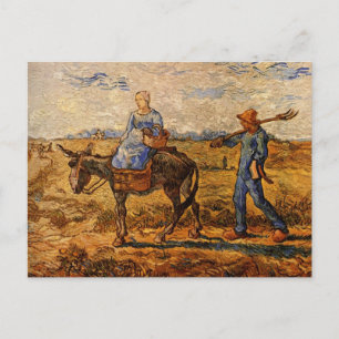 Carte Postale Matin, Couple de paysans par Vincent van Gogh