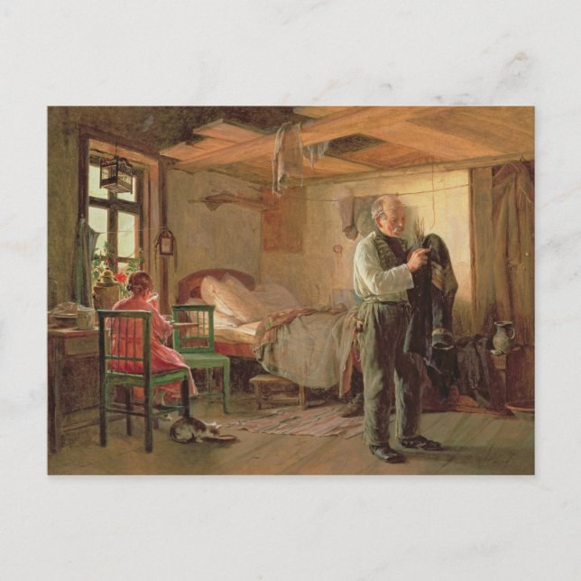 Carte Postale Matin dans une loge de Porter, 1874 (Devant)