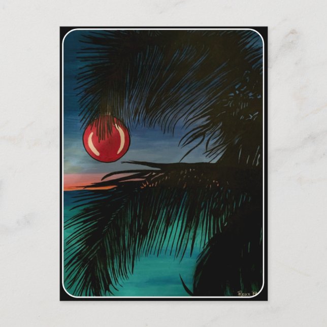Carte postale 'Matin de Noël tropical' (Devant)