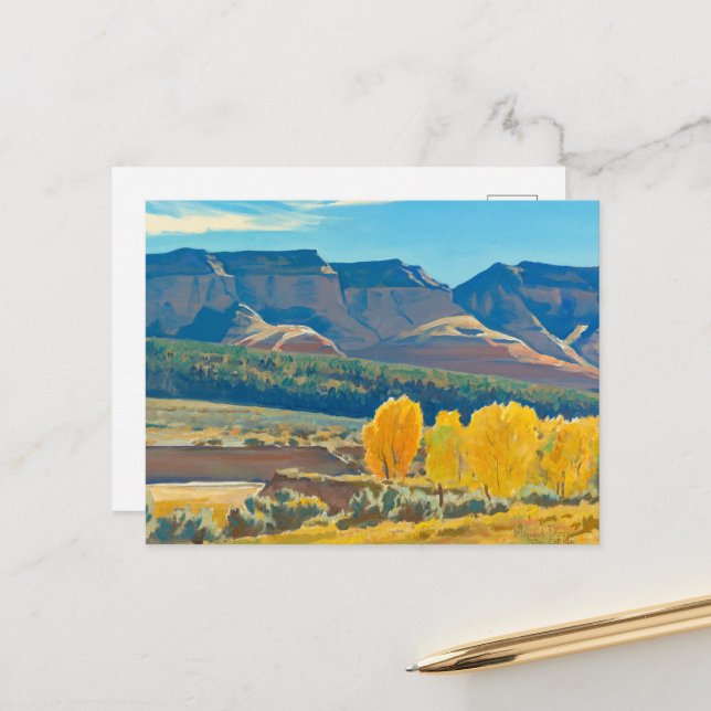 Carte Postale Matin pacifique par Maynard Dixon (Devant/Arrière en situation)