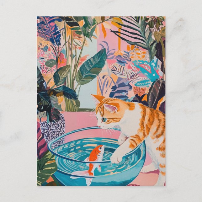 Carte postale Matisse Vintage Cat (Devant)