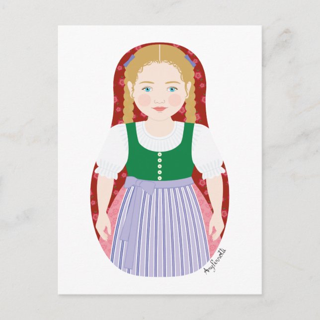 Carte postale matriochka autrichienne (Devant)