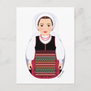 Carte postale Matriochka brune de Lika croate