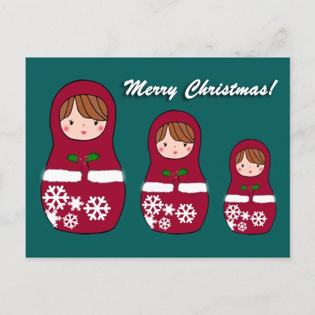 Carte postale Matryoshka Christmas (Devant)