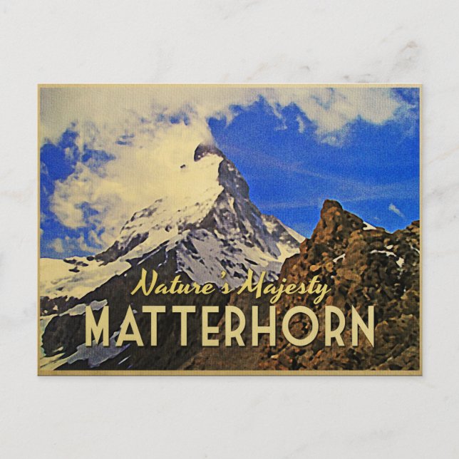 Carte Postale Matterhorn Alpes Vintage (Devant)