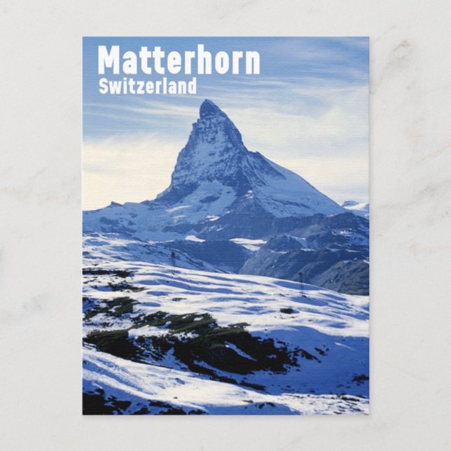 Carte Postale Matterhorn vintage, Suisse  (Devant)