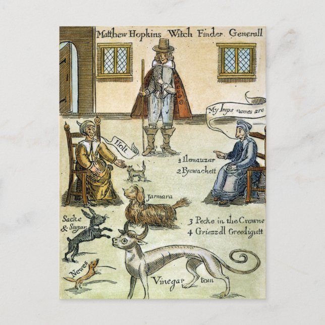 Carte Postale Matthew Hopkins (D 1647) (Devant)