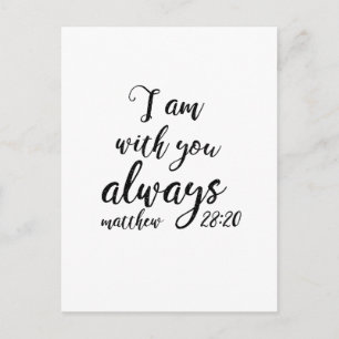 Carte Postale Matthieu 28:20