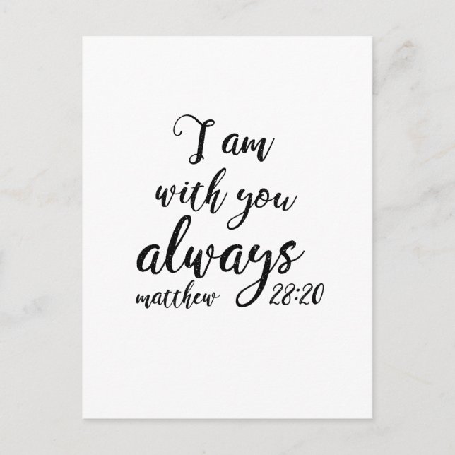 Carte Postale Matthieu 28:20 (Devant)