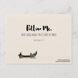 Carte Postale Matthieu 4:19 - Pêcheurs d'hommes