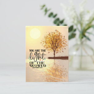 Carte Postale Matthieu 5:14 Vous êtes la Lumière de la Bible Mon