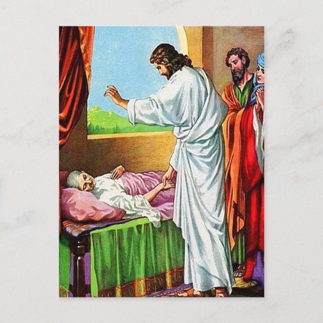 Carte Postale Matthieu 8:14-15 Guérir le poste de belle-mère de  (Devant)