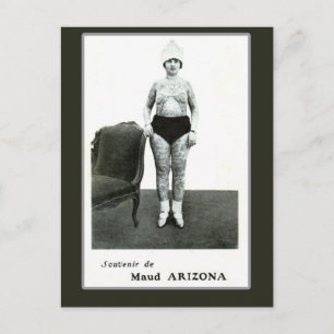 Carte Postale Maud Arizona, La Dame Tattoooed Wonder
