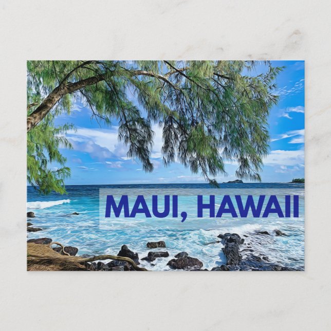 Carte postale Maui Hawaii Palm Tree (Devant)
